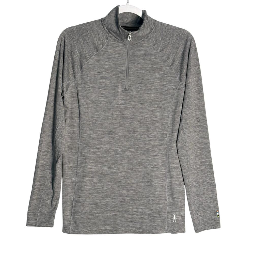 Smartwool Merino 150 NWOT Women's Sz L Gray 1/4 Zip Baselayer Pullover